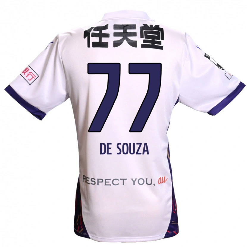 Danxenキッズムリロ・ジ・ソウザ・コスタ#77ホワイト パープル ブラックアウェイシャツ2025/26ジャージーユニフォーム