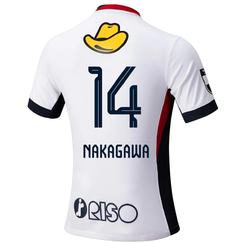 DanxenキッズSora Nakagawa#14ホワイト ブラックアウェイシャツ2025/26ジャージーユニフォーム