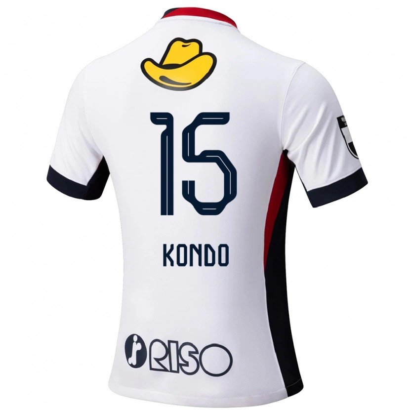 DanxenキッズDaisuke Kondo#15ホワイト ブラックアウェイシャツ2025/26ジャージーユニフォーム
