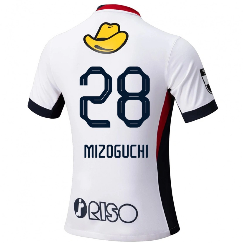 Danxenキッズ溝口修平#28ホワイト ブラックアウェイシャツ2025/26ジャージーユニフォーム