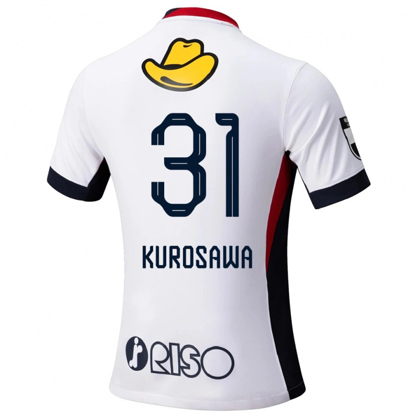 DanxenキッズShoei Kurosawa#31ホワイト ブラックアウェイシャツ2025/26ジャージーユニフォーム