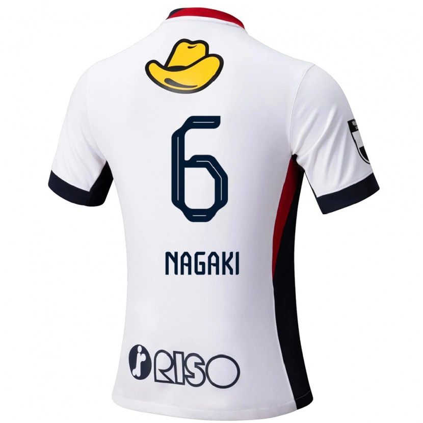 Danxenキッズ永木 亮太#6ホワイト ブラックアウェイシャツ2025/26ジャージーユニフォーム