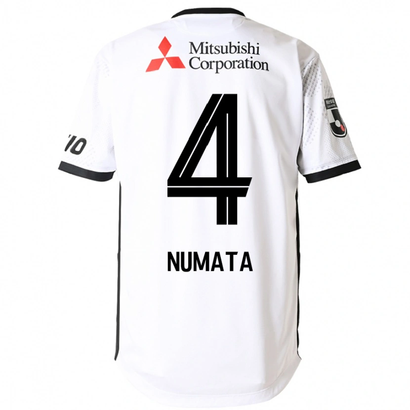 DanxenキッズSeisa Numata#4ホワイト ブラックアウェイシャツ2025/26ジャージーユニフォーム