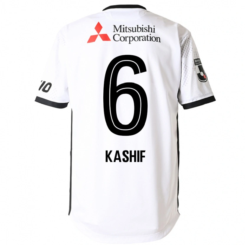 Danxenキッズバングーナガンデ佳史扶#6ホワイト ブラックアウェイシャツ2025/26ジャージーユニフォーム
