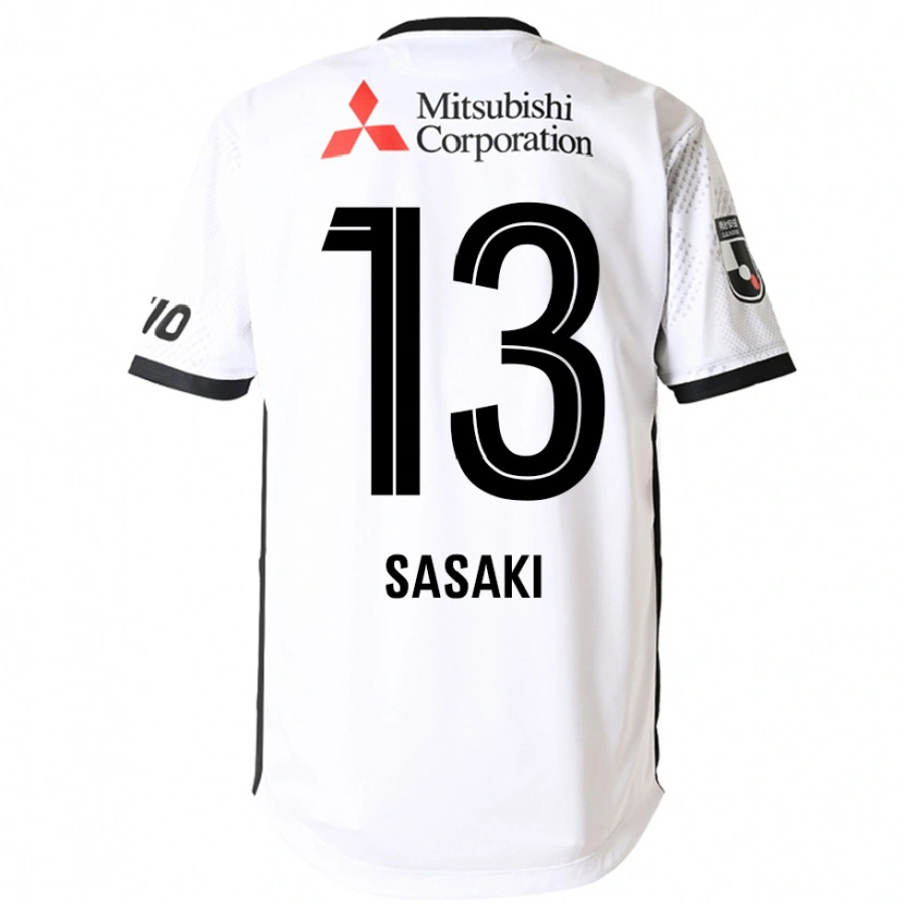 DanxenキッズShoei Sasaki#13ホワイト ブラックアウェイシャツ2025/26ジャージーユニフォーム