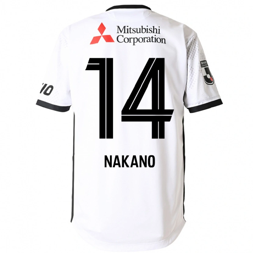 DanxenキッズYui Nakano#14ホワイト ブラックアウェイシャツ2025/26ジャージーユニフォーム