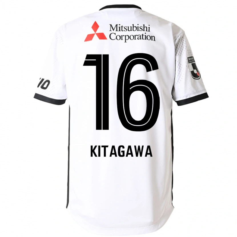DanxenキッズRento Kitagawa#16ホワイト ブラックアウェイシャツ2025/26ジャージーユニフォーム