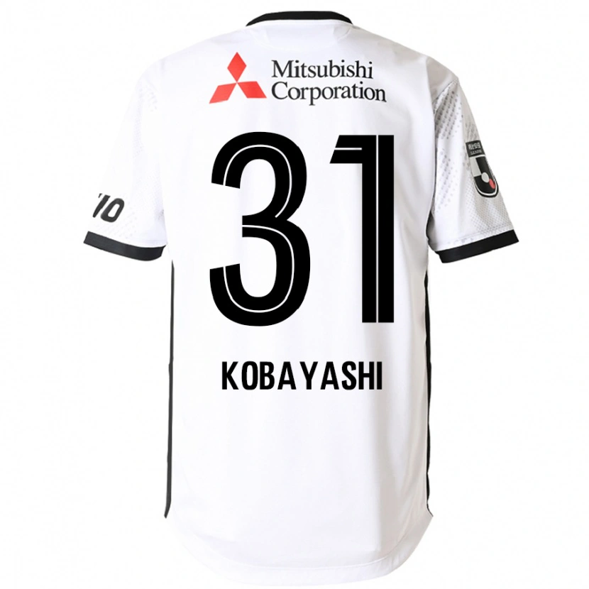 DanxenキッズMasataka Kobayashi#31ホワイト ブラックアウェイシャツ2025/26ジャージーユニフォーム