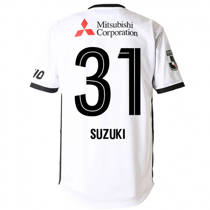 DanxenキッズKaede Suzuki#31ホワイト ブラックアウェイシャツ2025/26ジャージーユニフォーム
