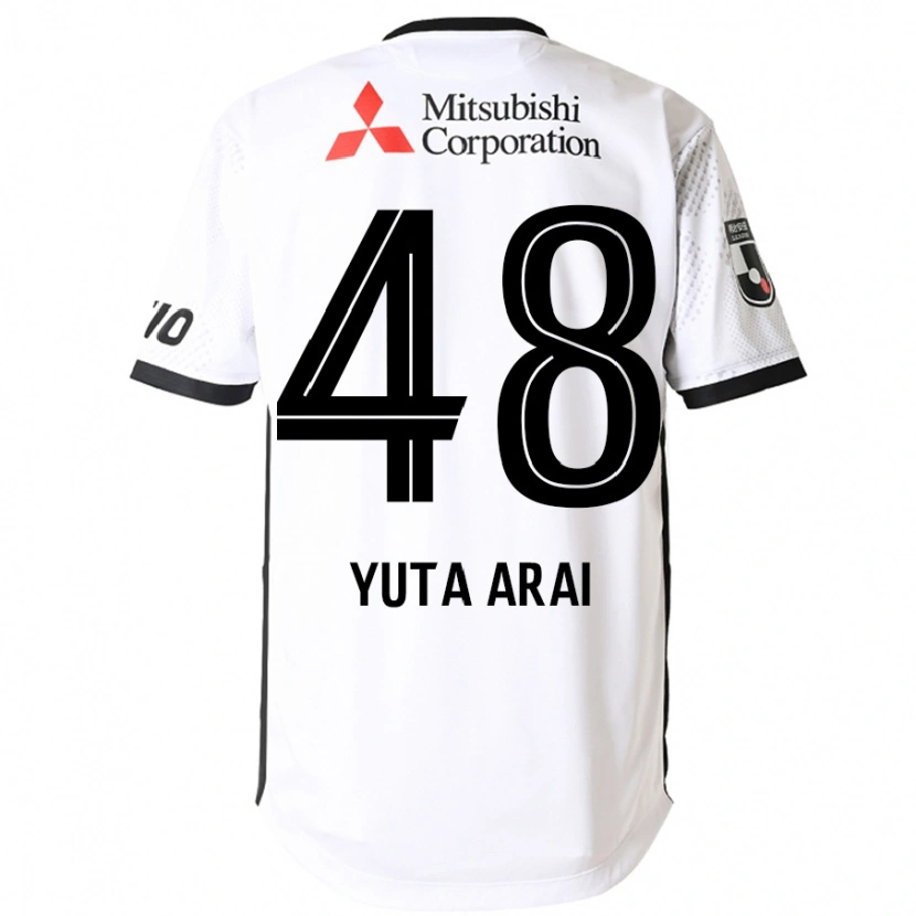 Danxenキッズ荒井悠汰#48ホワイト ブラックアウェイシャツ2025/26ジャージーユニフォーム