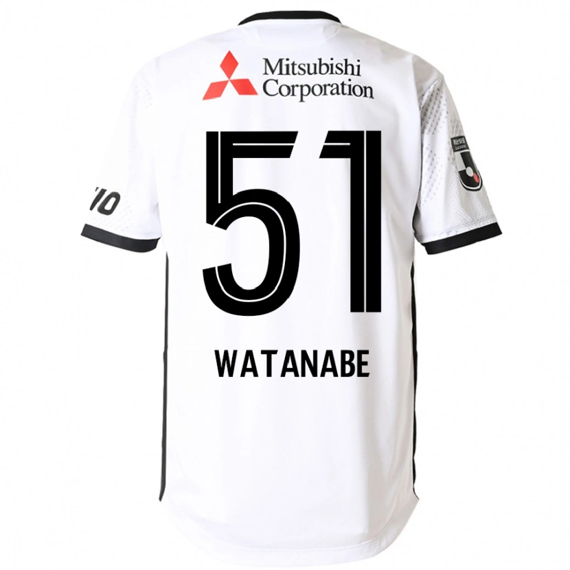 DanxenキッズMatthew Watanabe#51ホワイト ブラックアウェイシャツ2025/26ジャージーユニフォーム