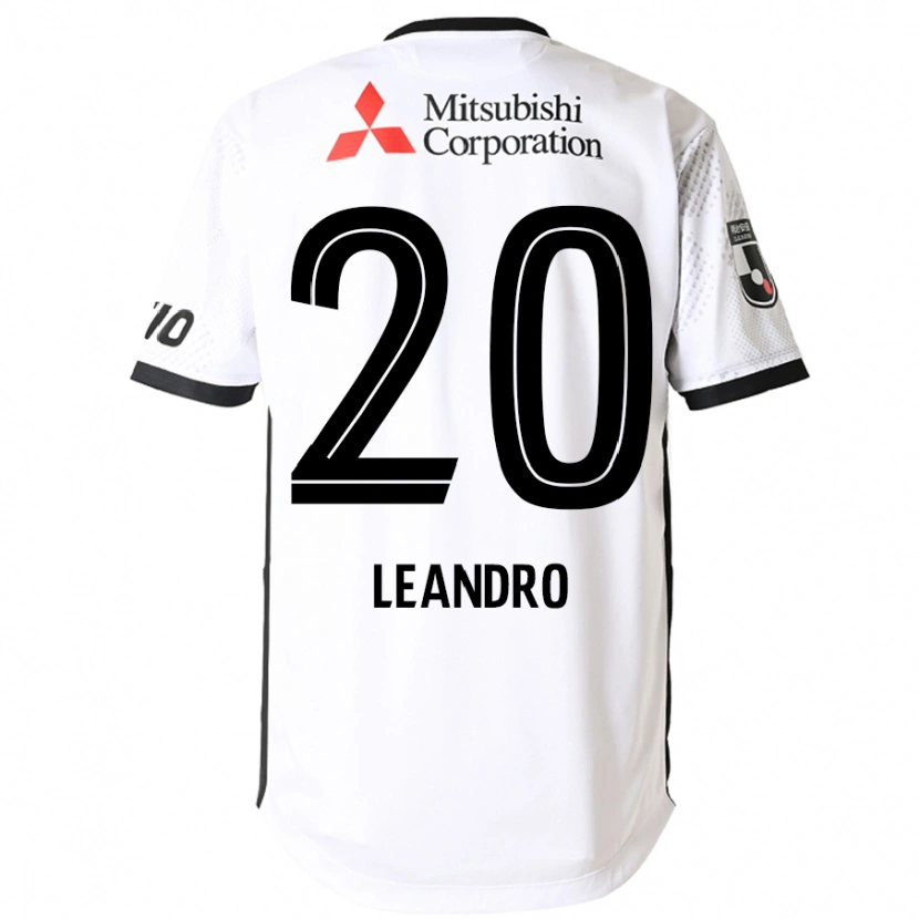 Danxenキッズレアンドロ#20ホワイト ブラックアウェイシャツ2025/26ジャージーユニフォーム