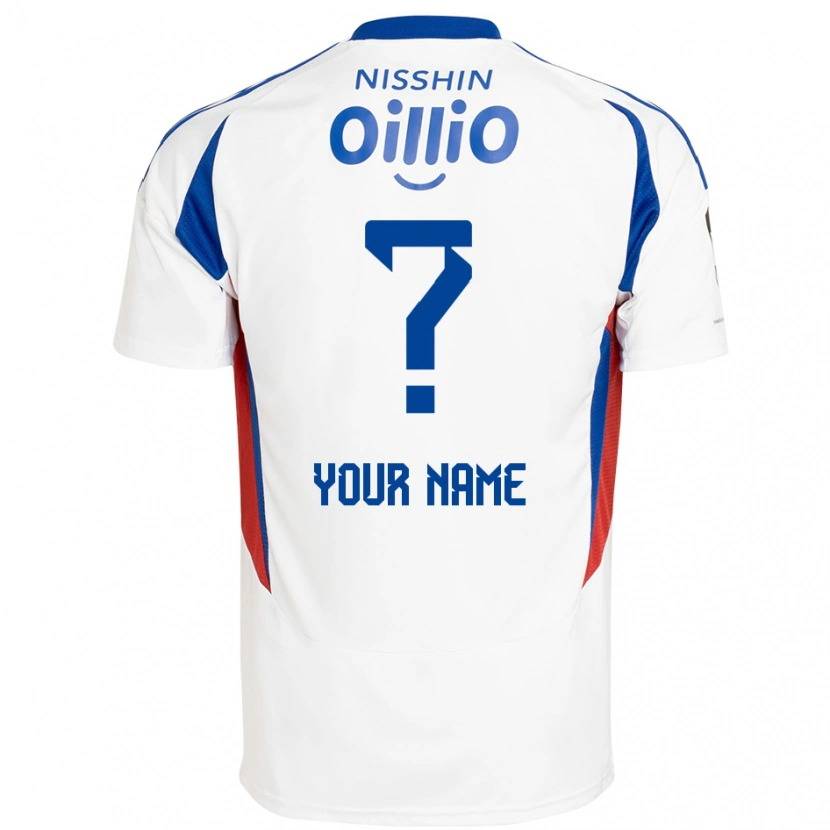 Danxenキッズあなたの名前#0ホワイト ロイヤルブルーアウェイシャツ2025/26ジャージーユニフォーム