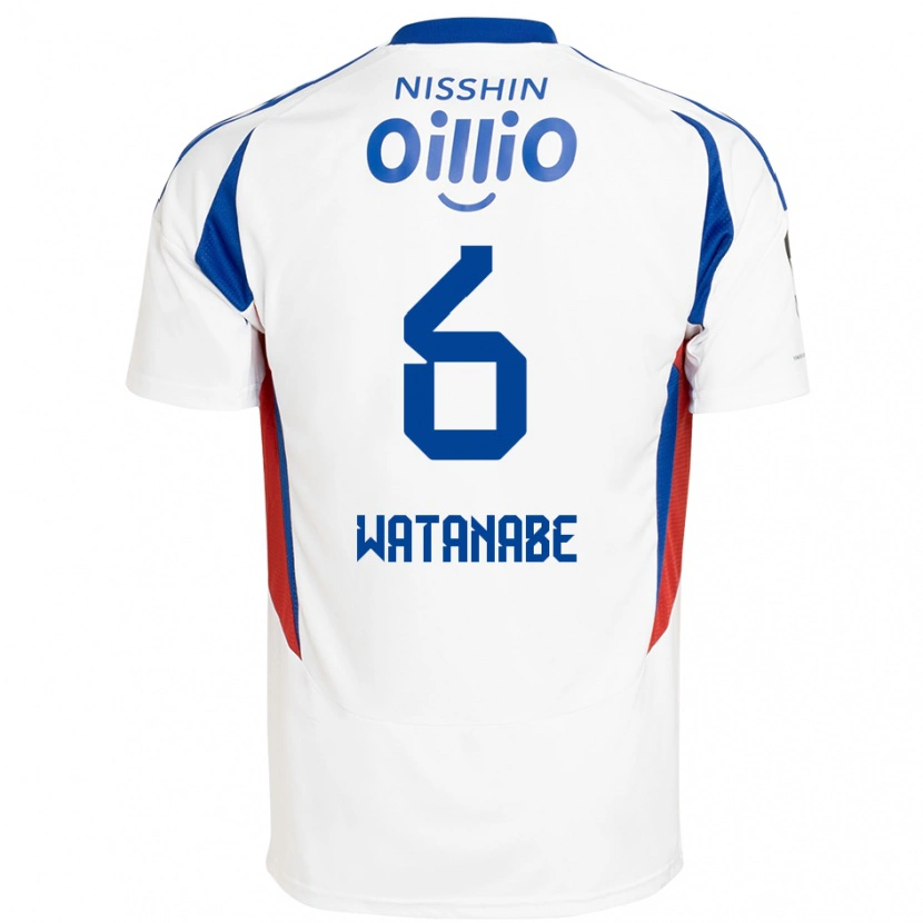 Danxenキッズ渡辺皓太#6ホワイト ロイヤルブルーアウェイシャツ2025/26ジャージーユニフォーム