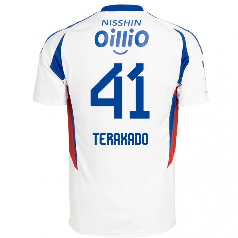 Danxenキッズ寺門陸#41ホワイト ロイヤルブルーアウェイシャツ2025/26ジャージーユニフォーム