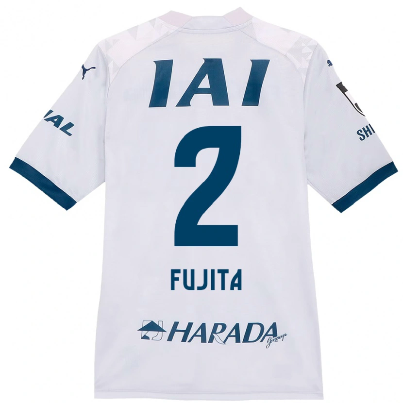 DanxenキッズShunsuke Fujita#2ホワイト ロイヤルブルーアウェイシャツ2025/26ジャージーユニフォーム