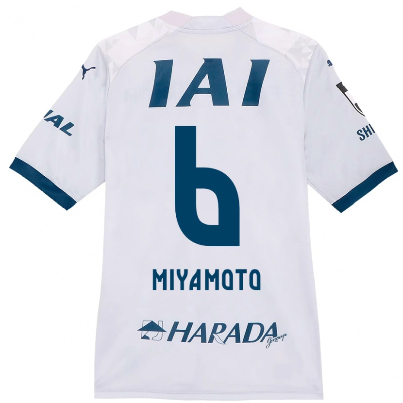 Danxenキッズ宮本航汰#6ホワイト ロイヤルブルーアウェイシャツ2025/26ジャージーユニフォーム
