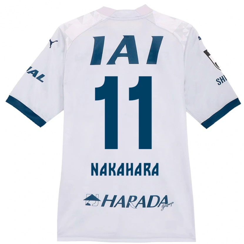 Danxenキッズ中原輝#11ホワイト ロイヤルブルーアウェイシャツ2025/26ジャージーユニフォーム
