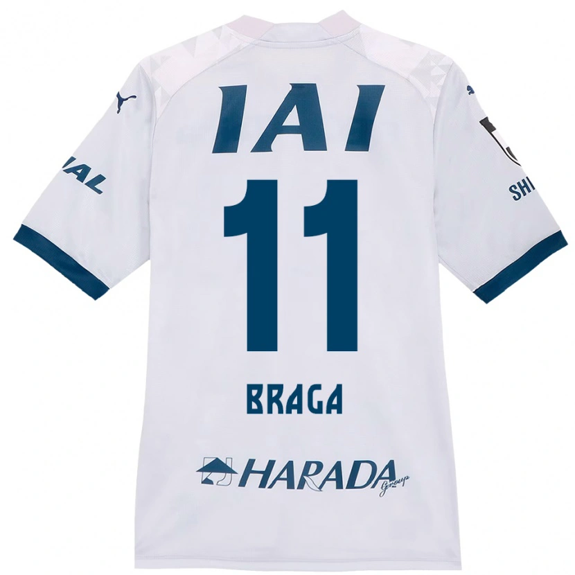 Danxenキッズルーカス・ブラガ・ヒベイロ#11ホワイト ロイヤルブルーアウェイシャツ2025/26ジャージーユニフォーム
