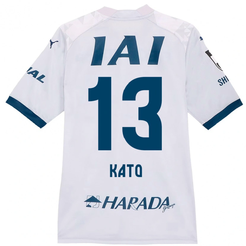 DanxenキッズDaiya Kato#13ホワイト ロイヤルブルーアウェイシャツ2025/26ジャージーユニフォーム