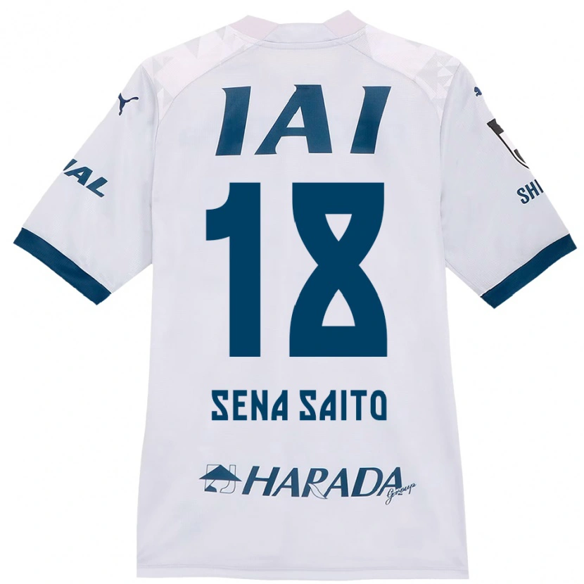 Danxenキッズ齊藤聖七#18ホワイト ロイヤルブルーアウェイシャツ2025/26ジャージーユニフォーム