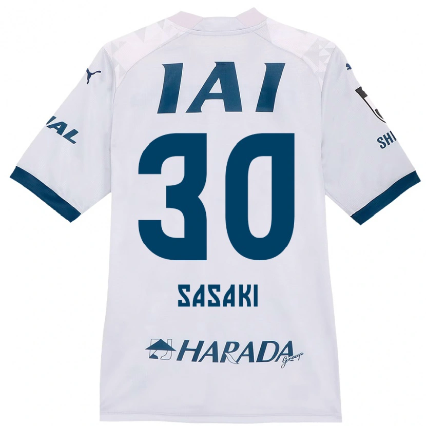 Danxenキッズ佐々木智太郎#30ホワイト ロイヤルブルーアウェイシャツ2025/26ジャージーユニフォーム