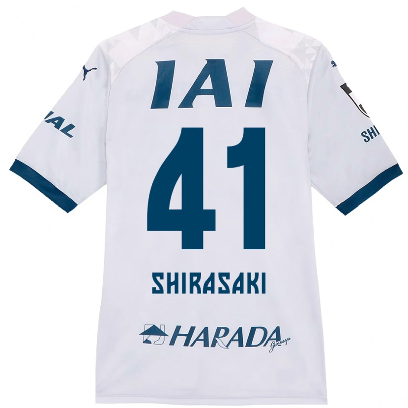 Danxenキッズ白崎 凌兵#41ホワイト ロイヤルブルーアウェイシャツ2025/26ジャージーユニフォーム