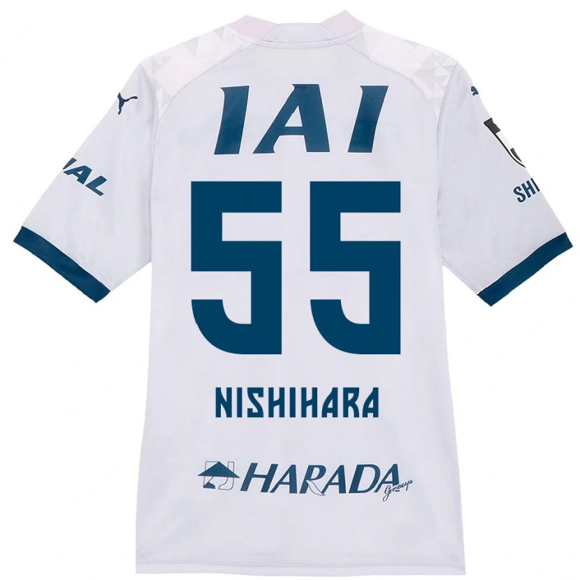 Danxenキッズ西原源樹#55ホワイト ロイヤルブルーアウェイシャツ2025/26ジャージーユニフォーム