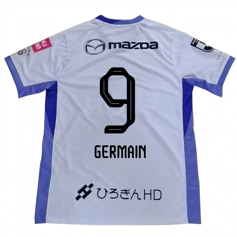 Danxenキッズジャーメイン良#9ホワイト オレンジアウェイシャツ2025/26ジャージーユニフォーム