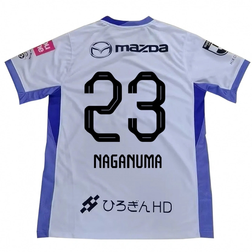 DanxenキッズSeimei Naganuma#23ホワイト オレンジアウェイシャツ2025/26ジャージーユニフォーム