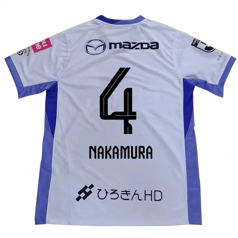 DanxenキッズKaede Nakamura#4ホワイト オレンジアウェイシャツ2025/26ジャージーユニフォーム