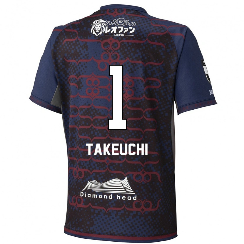 DanxenキッズRyuma Takeuchi#1ブルー レッドアウェイシャツ2025/26ジャージーユニフォーム