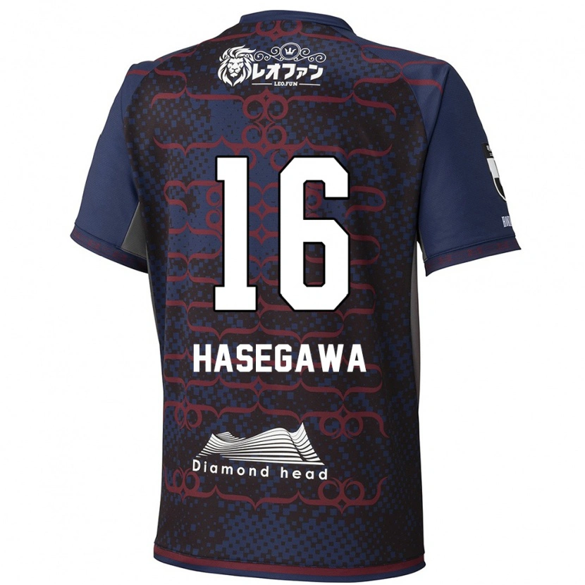 Danxenキッズ長谷川竜也#16ブルー レッドアウェイシャツ2025/26ジャージーユニフォーム
