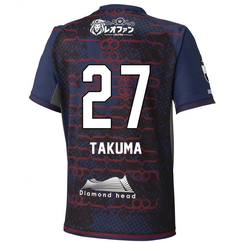 Danxenキッズ荒野 拓馬#27ブルー レッドアウェイシャツ2025/26ジャージーユニフォーム