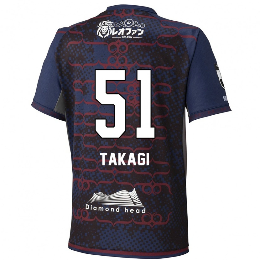 Danxenキッズ高木駿#51ブルー レッドアウェイシャツ2025/26ジャージーユニフォーム