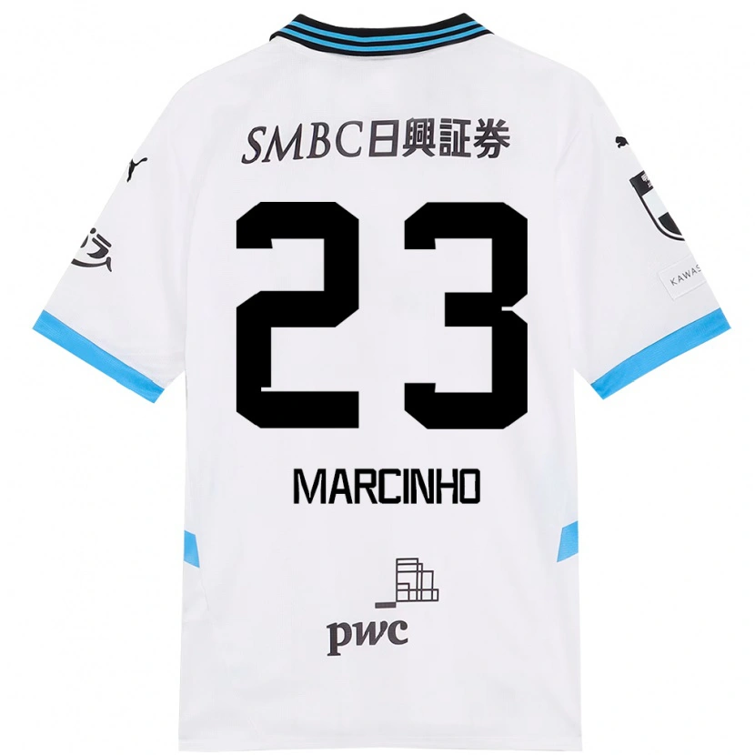 Danxenキッズマルシーニョ#23ホワイト スカイブルーアウェイシャツ2025/26ジャージーユニフォーム