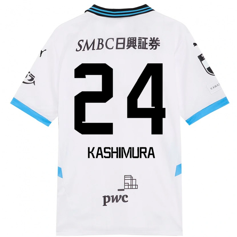 DanxenキッズRyota Kashimura#24ホワイト スカイブルーアウェイシャツ2025/26ジャージーユニフォーム