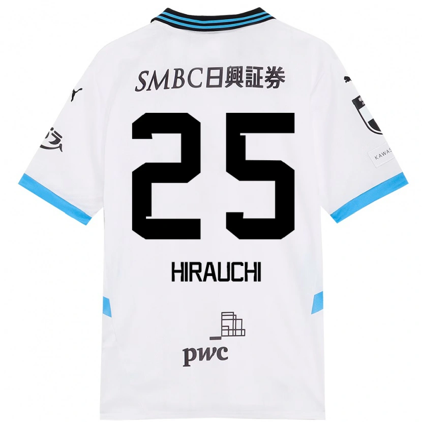 DanxenキッズIssei Hirauchi#25ホワイト スカイブルーアウェイシャツ2025/26ジャージーユニフォーム