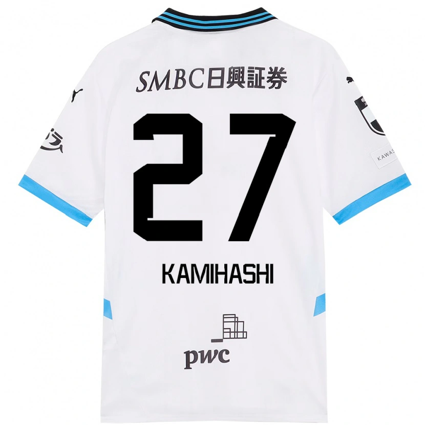 DanxenキッズRyota Kamihashi#27ホワイト スカイブルーアウェイシャツ2025/26ジャージーユニフォーム