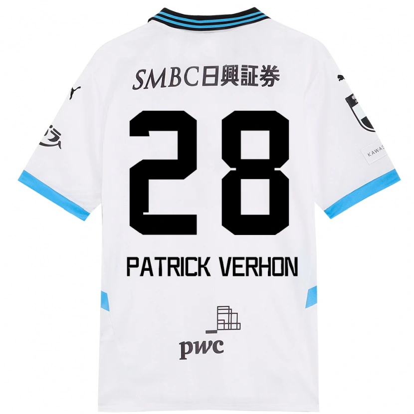 Danxenキッズパトリッキ・ヴェロン#28ホワイト スカイブルーアウェイシャツ2025/26ジャージーユニフォーム