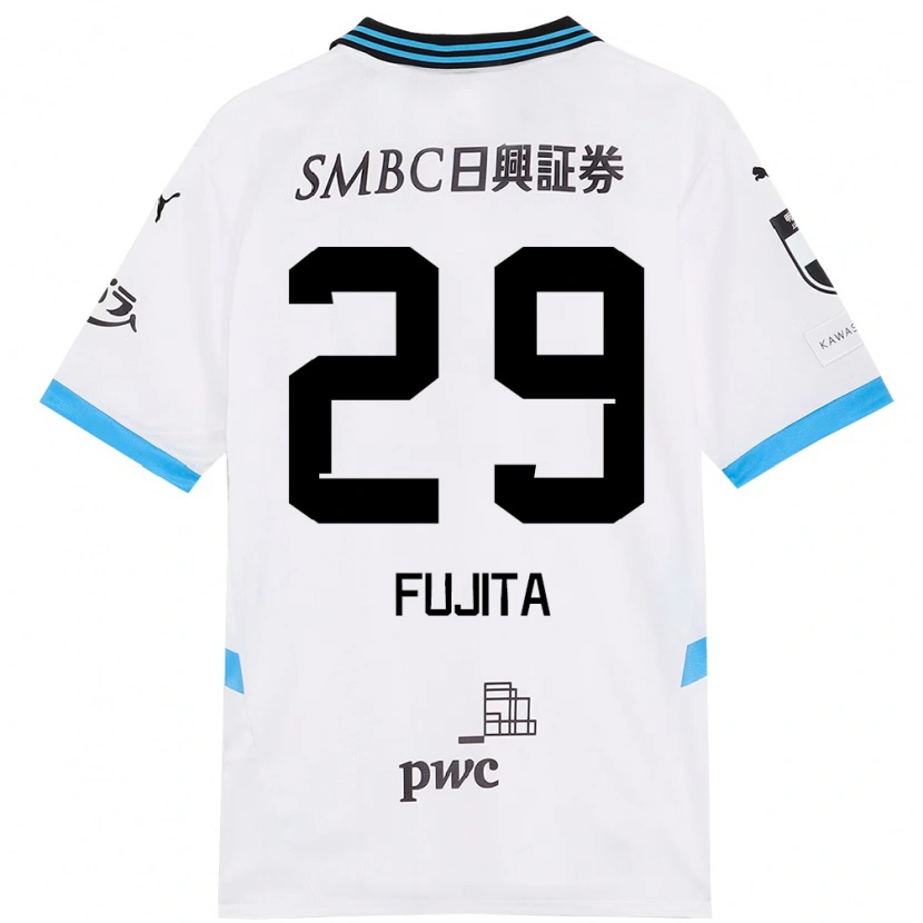 DanxenキッズAsuto Fujita#29ホワイト スカイブルーアウェイシャツ2025/26ジャージーユニフォーム
