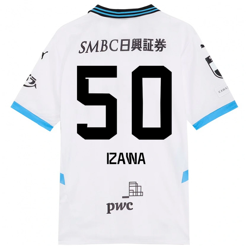 Danxenキッズ井澤春輝#50ホワイト スカイブルーアウェイシャツ2025/26ジャージーユニフォーム