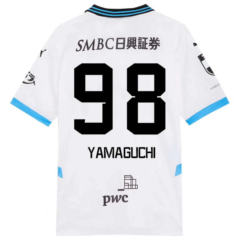 Danxenキッズ山口瑠伊#98ホワイト スカイブルーアウェイシャツ2025/26ジャージーユニフォーム