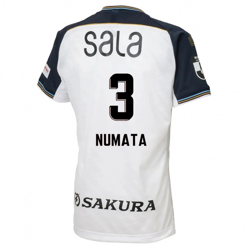 DanxenキッズTaiki Numata#3ホワイト ブラックアウェイシャツ2025/26ジャージーユニフォーム