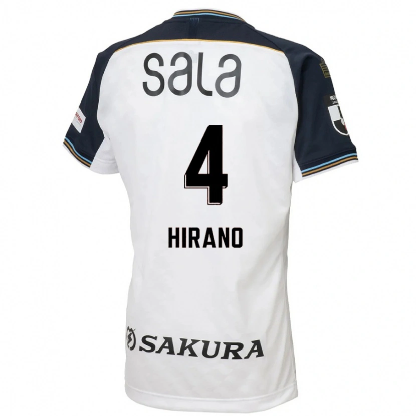 DanxenキッズRion Hirano#4ホワイト ブラックアウェイシャツ2025/26ジャージーユニフォーム