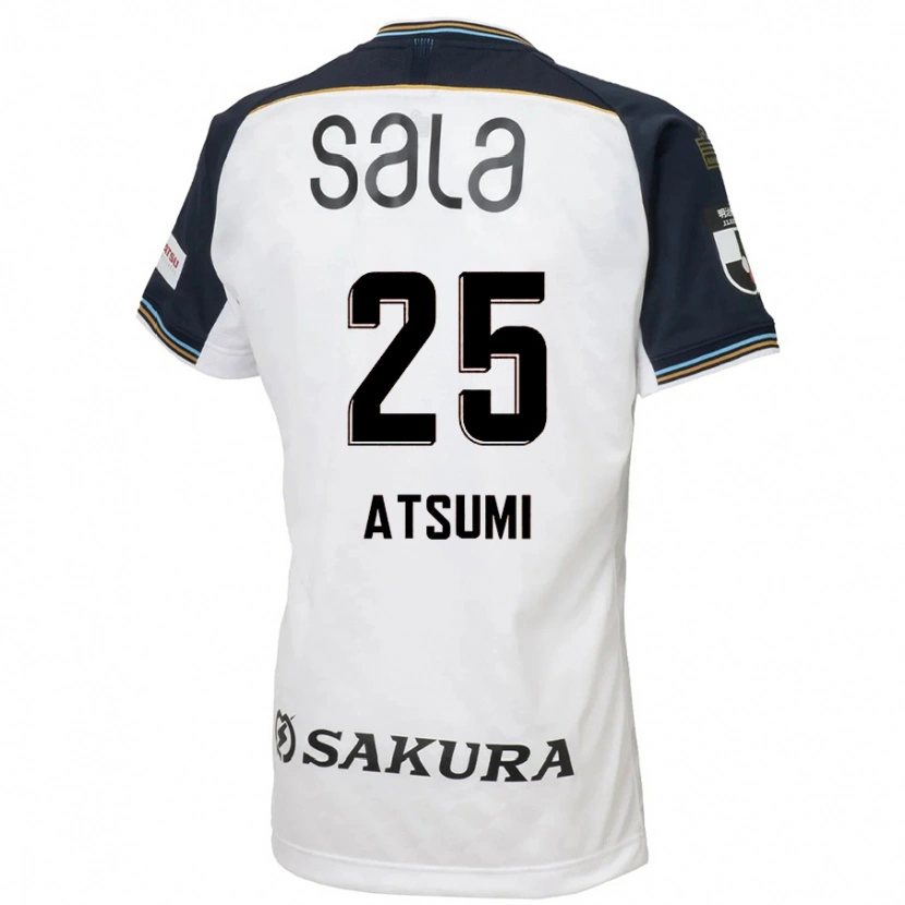 DanxenキッズKeita Atsumi#25ホワイト ブラックアウェイシャツ2025/26ジャージーユニフォーム