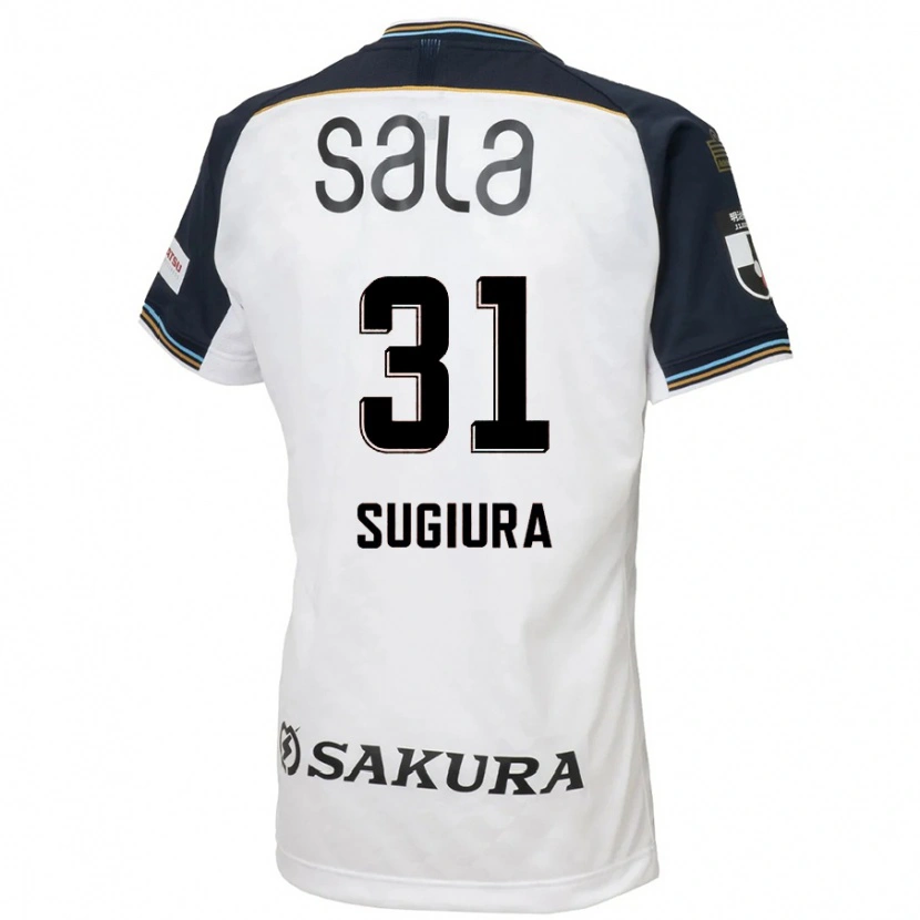 DanxenキッズRinnosuke Sugiura#31ホワイト ブラックアウェイシャツ2025/26ジャージーユニフォーム