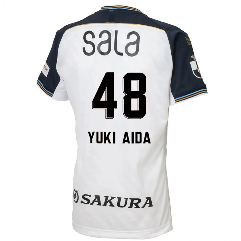 DanxenキッズYuki Aida#48ホワイト ブラックアウェイシャツ2025/26ジャージーユニフォーム