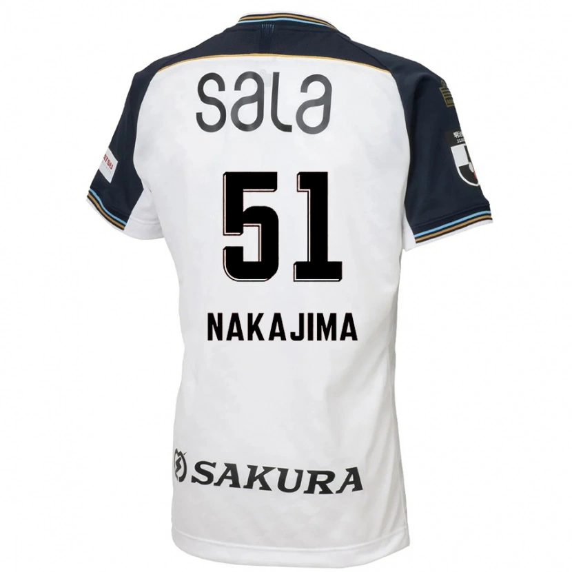Danxenキッズ中島佳太郎#51ホワイト ブラックアウェイシャツ2025/26ジャージーユニフォーム