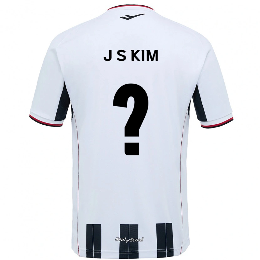 DanxenキッズJi-Sung Kim#0ホワイト ブラックアウェイシャツ2025/26ジャージーユニフォーム